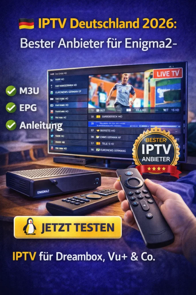 Enigma2 Receiver mit aktivierter IPTV-Liste