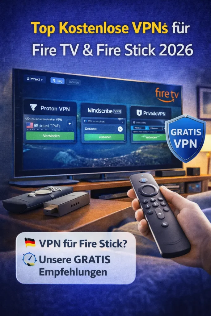 VPN-Apps wie ProtonVPN, Windscribe und PrivadoVPN auf einem Fire TV